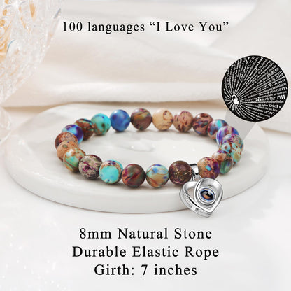JoycuFF Gifts for Women 𝟭𝟬𝟬 𝗟𝗮𝗻𝗴𝘂𝗮𝗴𝗲𝘀 𝗜 𝗟𝗼𝘃𝗲 𝗬𝗼𝘂 𝗕𝗿𝗮𝗰𝗲𝗹𝗲𝘁 Anniversary Mothers Day Christmas Birthday Gifts for Daughter Granddaughter Sister Niece Girlfriend Wife Women