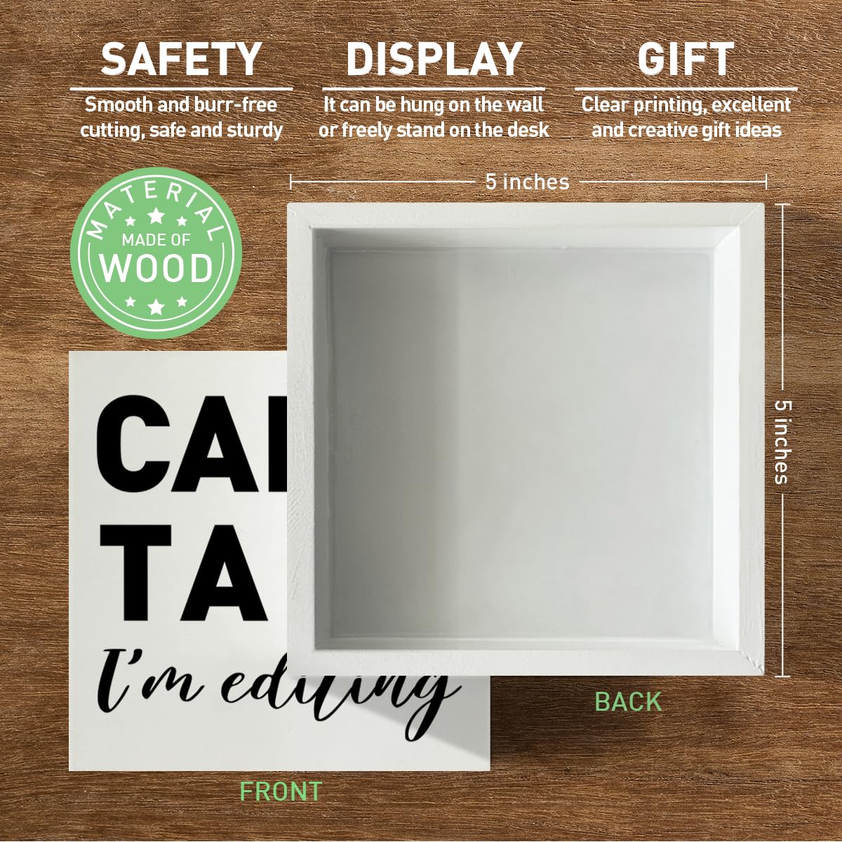 Photography Lovers Gifts for Men Women, Photographer Thank You Gift Christmas Birthday Gift for Photography Camera Lovers Photography Office Desk Decor Wooden Sign, Can't Talk