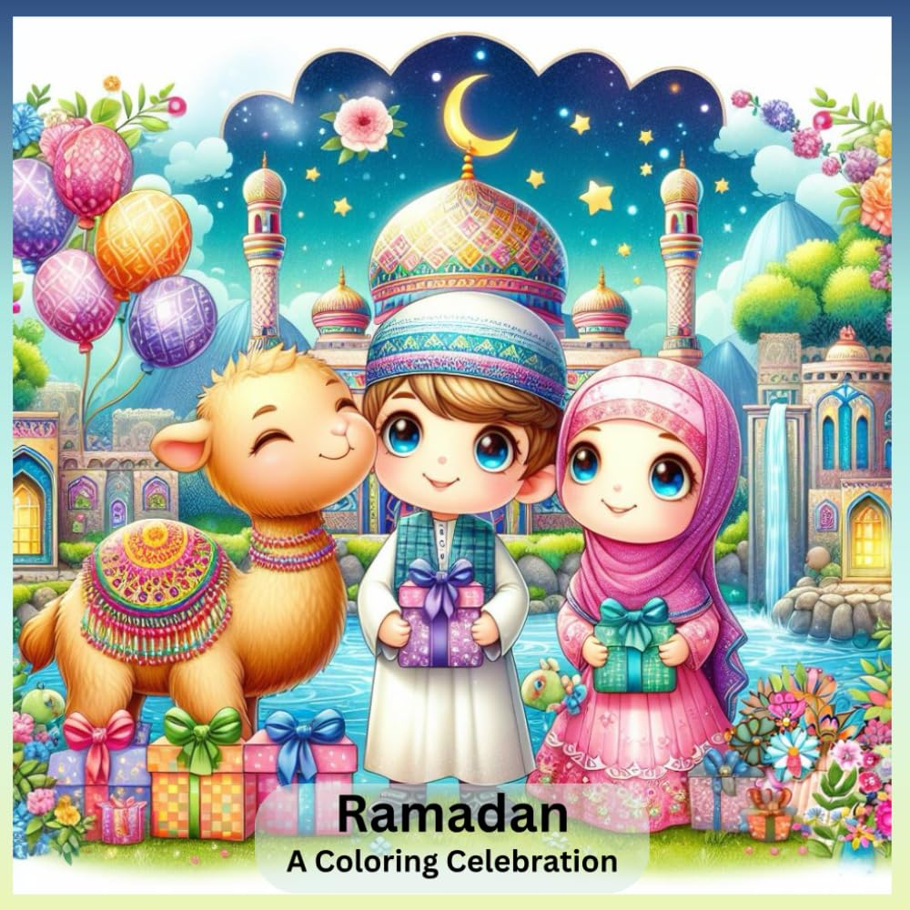 Ramadan A Celebration Coloring Book for Kids Ultimate Islamic Gift for Children Cute Girls Hijab, Fun Boys Mosque (Islamic Inkful : Colorful Reflections of Islam)