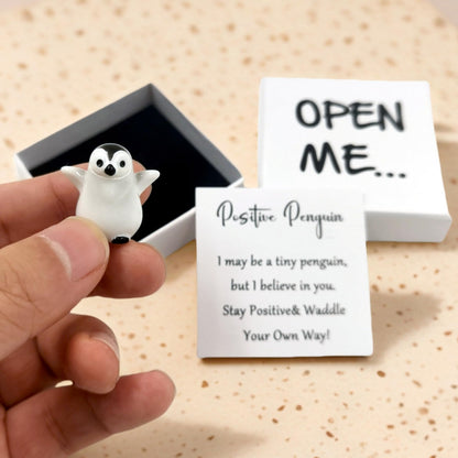 I Love You Penguin Pocket Hug – Cute Matchbox Gift with Tiny Penguin & I Love You Card for Boyfriend, Girlfriend or Valentine’s Day, Her or Him