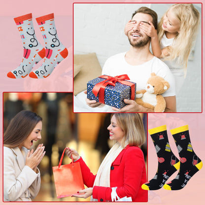 Cutecrop 8 Pairs Emt Gifts for Men Women Funny Paramedic Crew Dress Socks for Him Ems Week Gift Rn Cna Lpn Emt Practitioner Medical Assistant International Paramedic Day Cna Nurse Week