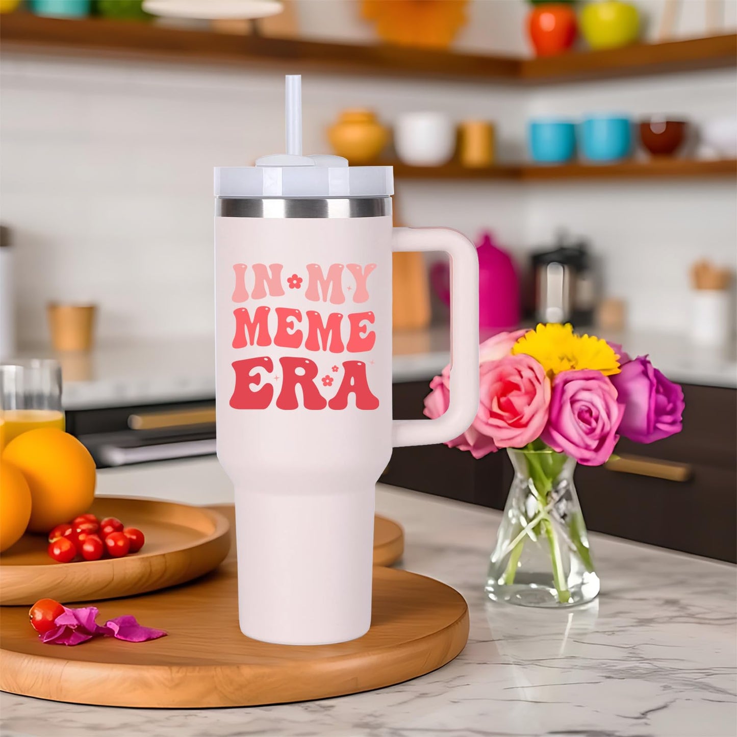 momocici Meme Gifts Ideas for Grandma.40 oz In My Meme Era Tumbler with Handle.Meme's Cup Tumblers Gift.40 oz Birthday Christmas Mothers Day Cups Tumbler Gifts for Grandma.