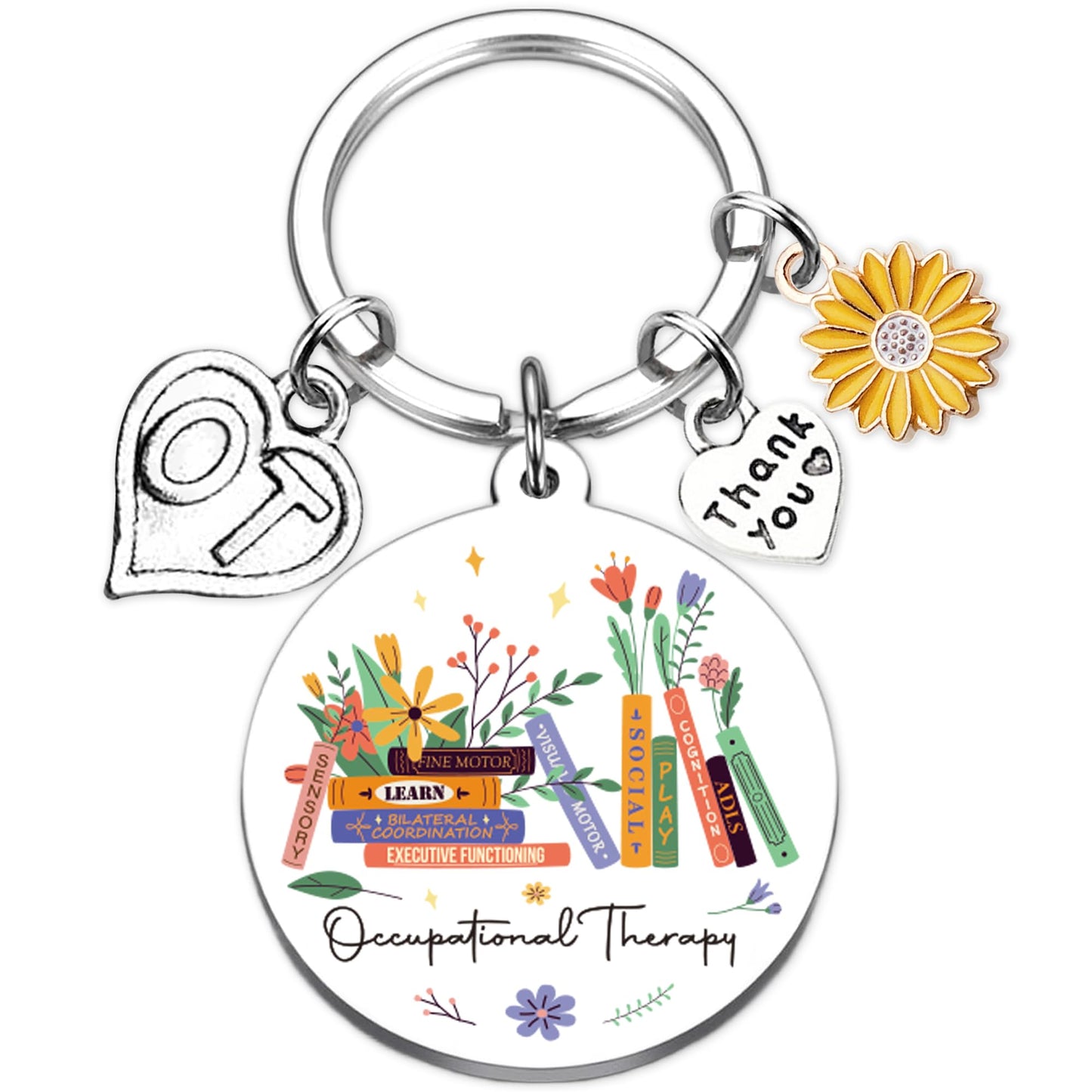 Occupational Therapy Gifts Therapist Keychain - Thank You OT Gift for Retirement, Birthday Christmas and New Year
