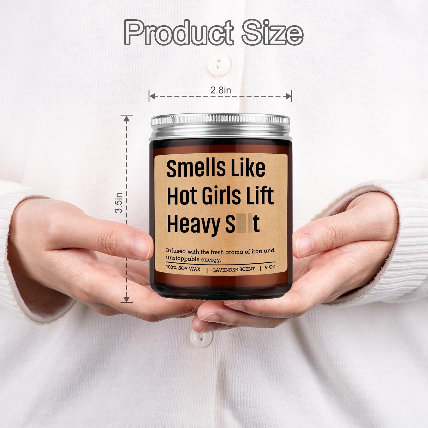 Miracu Candle, Gym Gifts for Women, Workout Gifts for Fitness Lovers Girls, Gym Rats - Funny Weightlifting, Powerlifting, Mothers Day, Birthday Idea for Female Weightlifter, Power Lifter, Bodybuilder