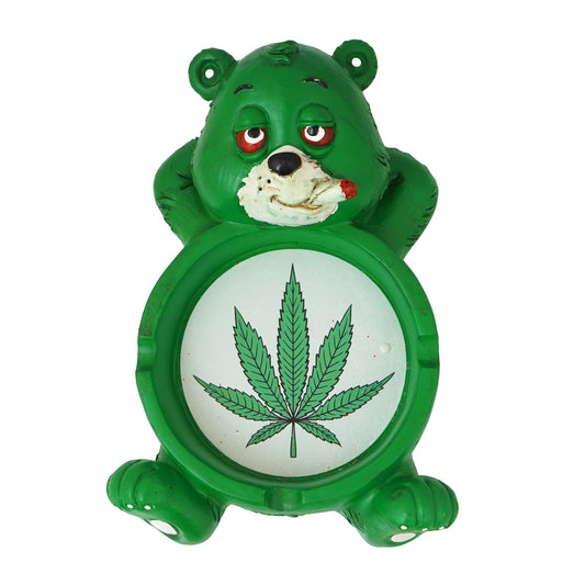 Fantasy Gifts Stoner Bear Polyresin Ashtray - 4"x6"