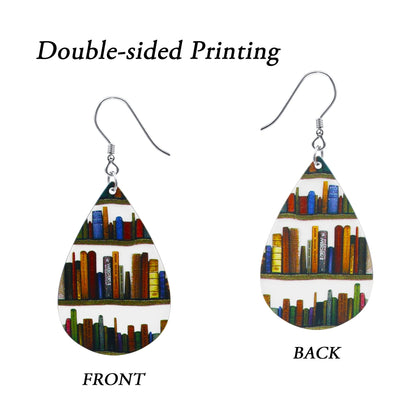 DAYANEY Teacher Earrings for Women as Teacher Appreciation Retirement Gifts, Book Cat Pencil Librarian School Earrings as Book Lovers Readers Bookish Gifts for Teachers Students Women Birthday Gift