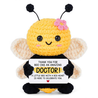 Doctors Day Gifts for Women, Doctor Appreciation Gifts, Medical Assistant, Physician Assistant, Graduation Gift for Medical School Student, Med Student - Home Collectible Decor Crochet Bee