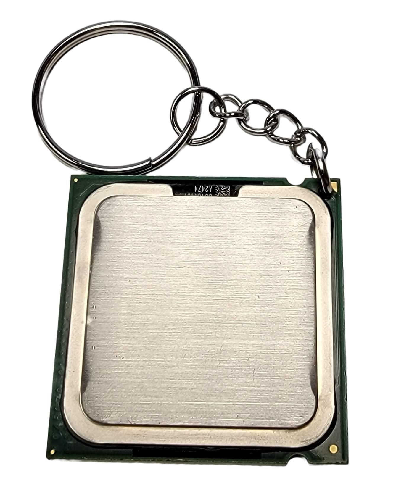 The Ultimate Geek Accessory - Recycled CPU Processor Keychain Made from Reclaimed Computer Parts