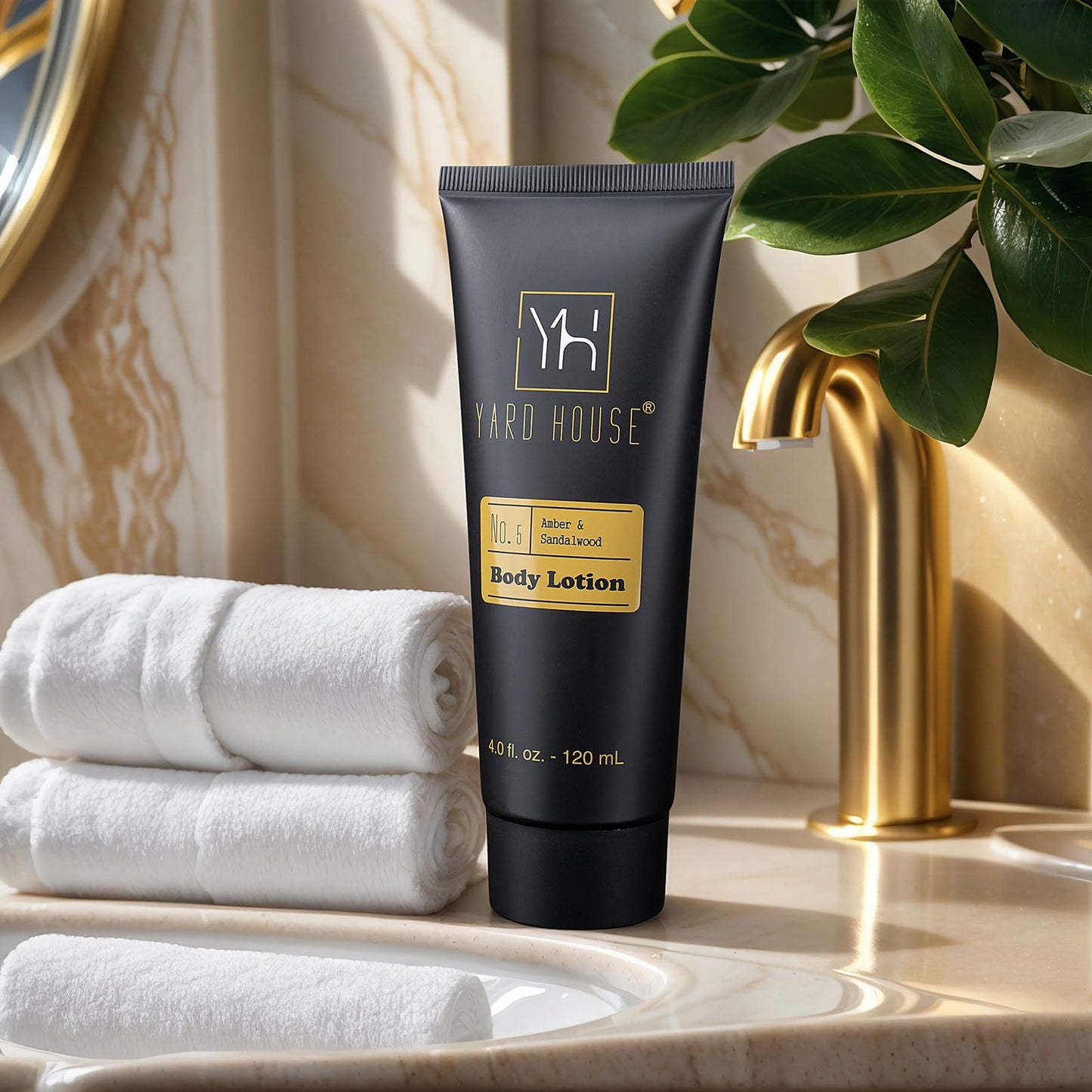 Yard House Mens Bath Body Gift Set, Sandalwood Amber, 4-Pcs Grooming Kit with Body Wash, Body Lotion, Deodorant, Travel Toolbox Case - Fathers Day Gifts For Father, Birthday Christmas Gift Ideas