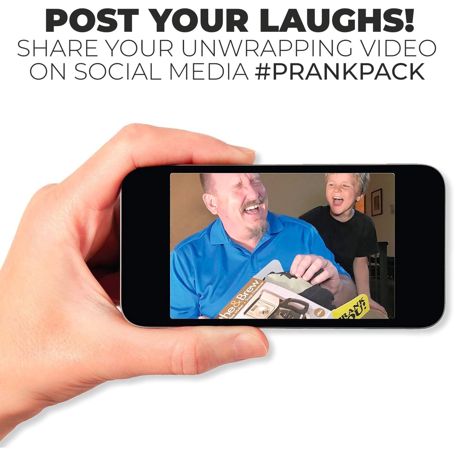 Prank-O Cargo Socks Prank Gift Box – Empty Joke Present Box for Adults & Teens, Funny Gag Gift Wrap for White Elephant, Secret Santa, Christmas, Birthdays, Office Parties & Holiday Gift Exchanges
