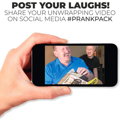 Prank-O Cargo Socks Prank Gift Box – Empty Joke Present Box for Adults & Teens, Funny Gag Gift Wrap for White Elephant, Secret Santa, Christmas, Birthdays, Office Parties & Holiday Gift Exchanges