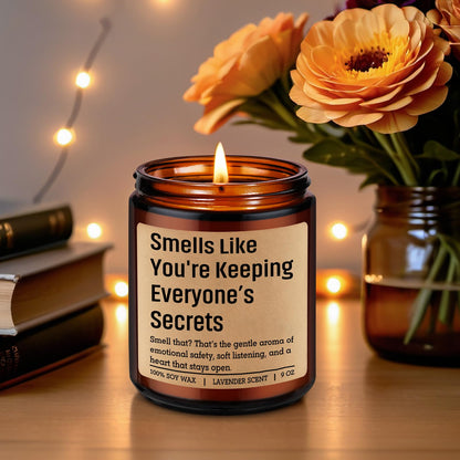 GSPY Scented Candle, Therapist Gifts, Counselor Appreciation Gifts - Mental Health, Psychology Graduation, Therapy Office Decor for Therapist, Psychologist, School Counselor, Social Worker, Women, Men