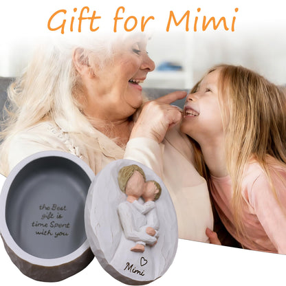 Mimi Gifts for Grandma, Gifts for Mimi for Birthday, Mother’s Day and Christmas, Sculpted Hand-Painted Keepsake Box