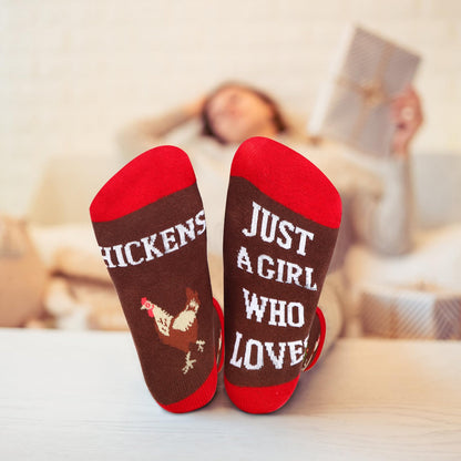 Bayelove Funny Chicken Gifts for Women Chicken Lovers Stuff Chicken Lovers Gifts for Women Include Chicken Glass Cup Canvas Tote Bag Makeup Bag Keychain Hat Socks Card for Birthday Christmas