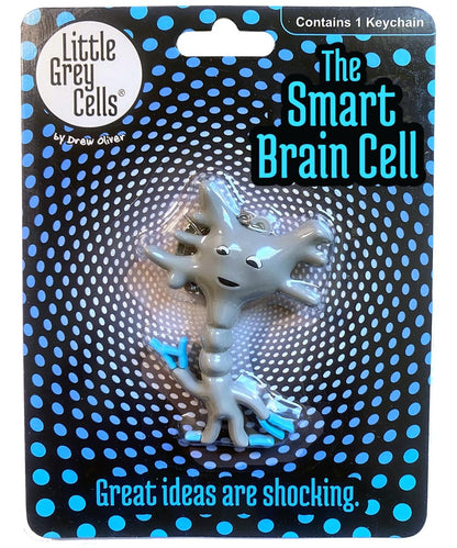 Little Grey Cells: Smart Brain Cell Keychain by GIANTmicrobes-Learn About Brain Science with this Unique Neuron, Fun Gift for Scientists, Doctors, Neuroscience and Psychology fans
