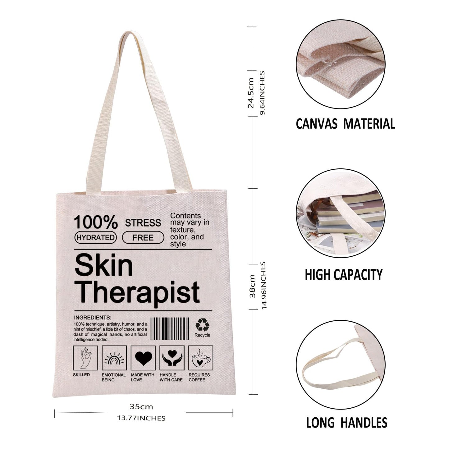G2TUP Esthetician Gift Tote Bag for Skin Therapist & Cosmetology Gift Lovers