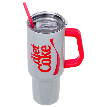 Silver Buffalo Coca Cola Diet Coke Vertical Ribbon 40oz Stainless Steel Tumbler w Handle