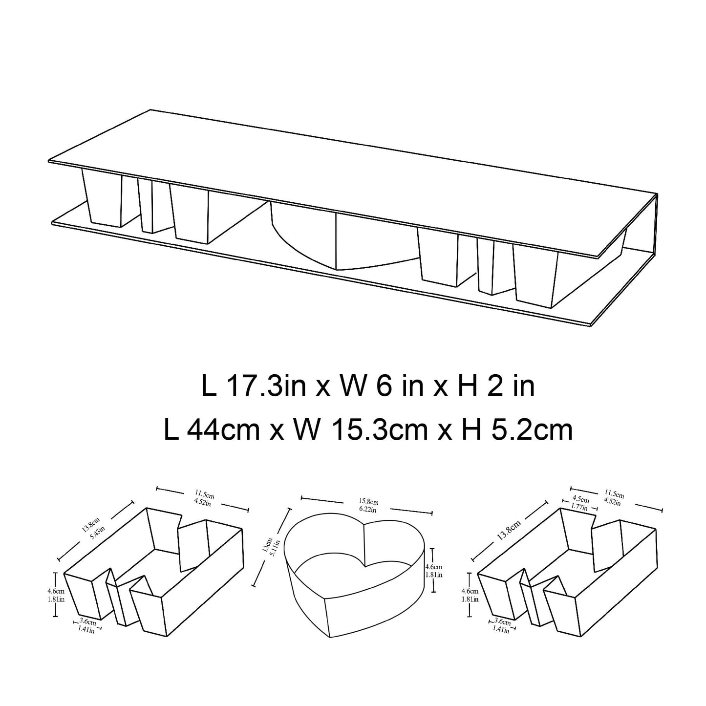 Geoto 17.3"x6"x2" Pink/Red/White Creative Mother's Day Gift Packaging Idea Fillable MOM Letter Shaped Gift Boxes(Pink)