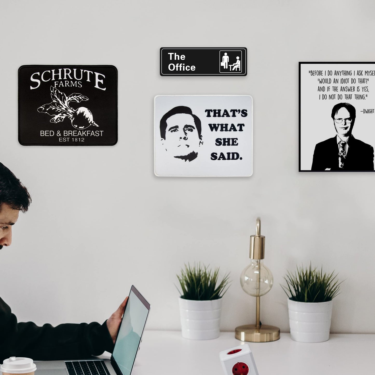The Office Merchandise Mouse Pad for Desk or Gaming, Funny Gifts for Coworkers, Fans of The Office TV Show, Michael Scott