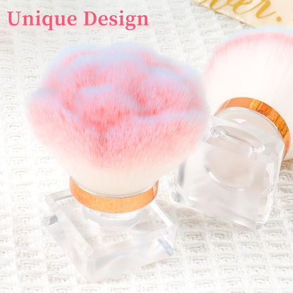 ANGNYA Nail Dust Brush, Pink Rose Soft Duster Brush Art Dust Powder Remover Makeup Manicure Brushes Clean Up Tools for Acrylic Nails
