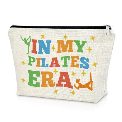 Sazuwu Pilates Gifts for Women Birthday Makeup Bag Pilates Lovers Gift Ideas Pilates Teacher Gift Cosmetic Bag Pilates Coach Instructor Essentials Toiletry Travel Zipper Pouch