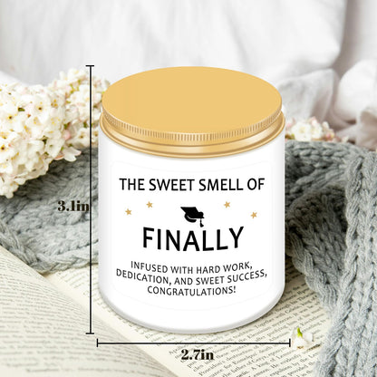 Homsolver Funny Graduation Gift for Her Him, College, High School, Masters Degree, Phd, Nurse Graduation Gifts for Women & Men, Scented Candles