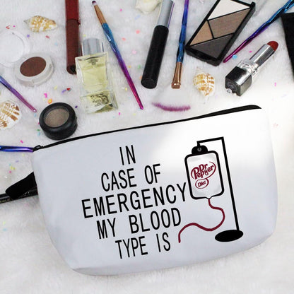 Livel lhood Dr P Makeup Bag Cute Small Makeup Organizer Bag Travel Toiletry Zipper Pouch Diet Pepp Cosmetic Bag Gift for Women Girls