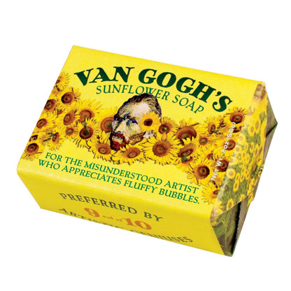 The Unemployed Philosophers Guild Vincent Van Gogh's Sunflower Soap - Made in the USA, 2oz (56g) Travel or Hotel Sized Guest Bar Soap