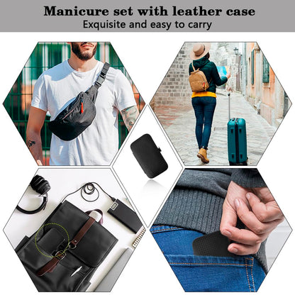 Easter Basket Stuffers Nail Clippers Manicure Kit for Men Pedicure Tools Personal Care Metal Fingernail Cutter Manicure Set Professional Grooming Kit 8 in 1 Nail Tools Silver