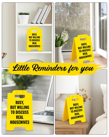 Funny Home Office Desk Decor Busy but Willing to Discuss Real Housewives Desk Sign, Real Housewives Gifts