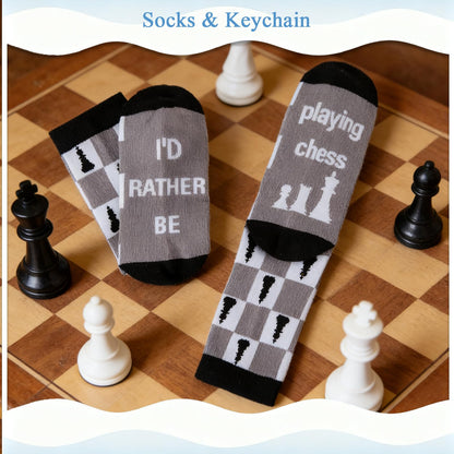 Funny Novelty Crew Socks with Keychain,Sport Running Runner Gifts for Mother Dad Boyfriend Husband Funky Dress Socks