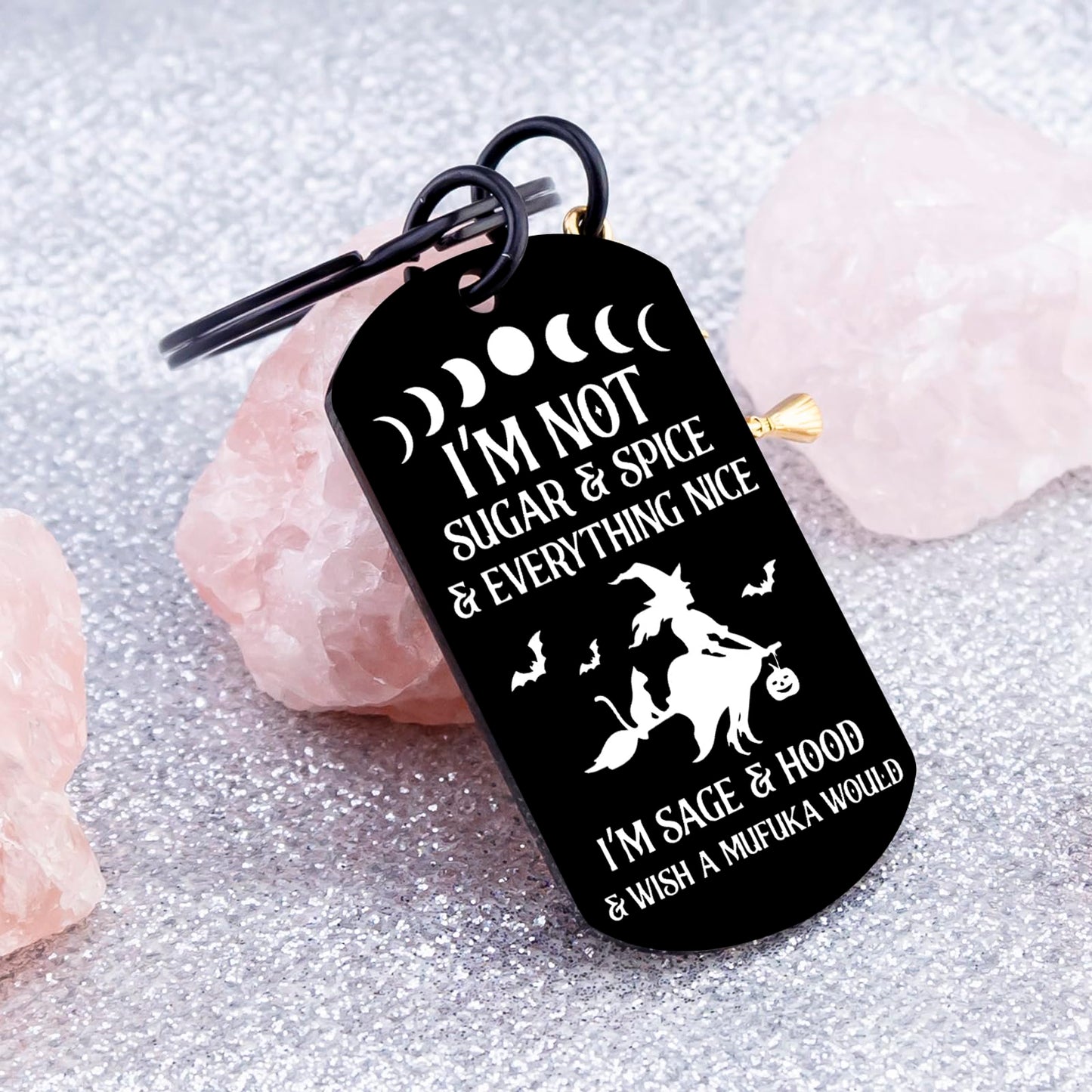 Witchy Gifts for Women Witchy Keychain Gifts for Witchcraft Lovers Decor Witch Accessories for Women Teen Girls Halloween Basket Stuff Birthday Wicked Gift Ideas