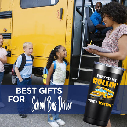 Grifarny Bus Driver Appreciation Gifts - Buses Drivers Gifts for Men, Women - Buses Drivers Christmas Gift - School Bus Driver Tumbler Cup 20 oz