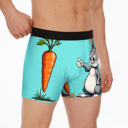Aueyan Mens Teens Boy Underwear Funny Boxers Unique Boxer Briefs Short Leg