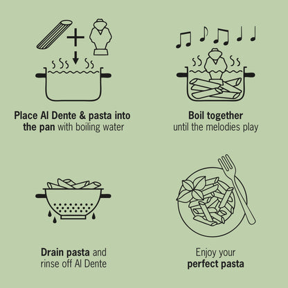 Al Dente Red - The Singing Floating Pasta Timer: Will Sing Different Tunes When Pasta is Ready at 3, 7, 9, and 11 Minutes, to be Boiled with Any Pasta in The Pot, Floats in Cold & Hot Boiling Water