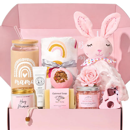 iAOVUEBY New Mom Gifts & Baby Girl Gifts, Baby Shower Gifts for Mom to Be, Pregnancy Gifts for Expecting Mom, First Time Mother's Day Gift for New Mom, Pregnancy Gifts for Women and Baby