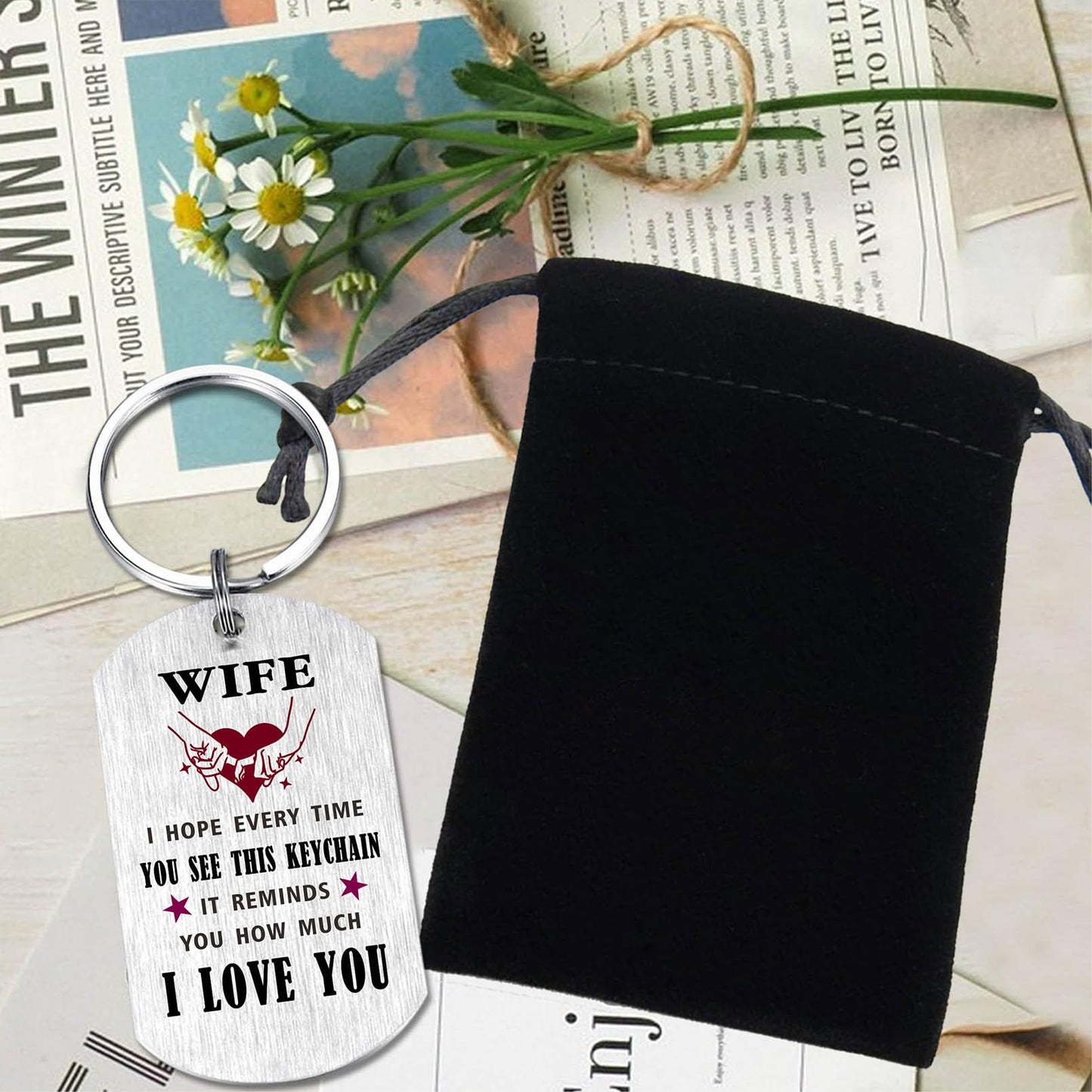 Viayen Mother's Day for Gifts Wife from Husband, Gifts for Wife Birthday Just Because Anniversary Valentines Day Keychain