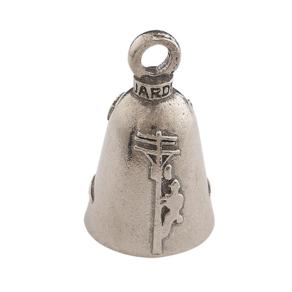 Guardian Bell Good Luck Bell w/Keyring & Black Velvet Bag | Motorcycle Bell | Lead-Free Pewter | Made in USA