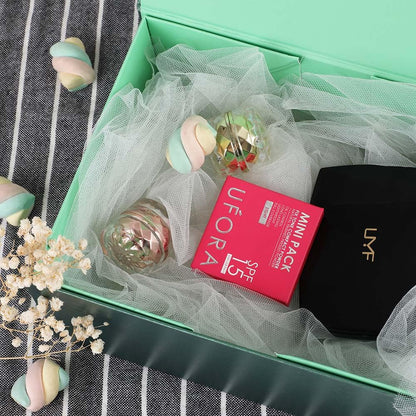 Upgrade 1PCS Green Gift Box 9.5x7x4 Inches, Sturdy Gift Box with Lid for Gift Packaging, Foldable Magnetic Closure Storage Boxes, Bridesmaid Proposal Box, Rectangle Collapsible Box