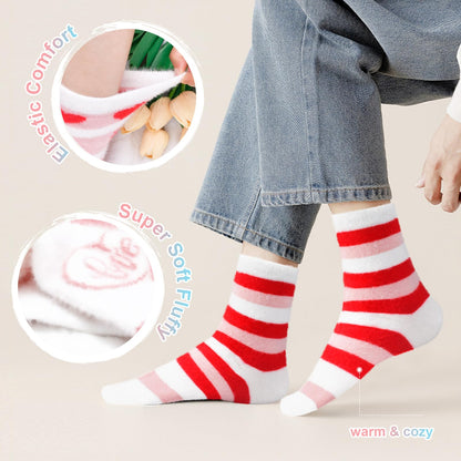 FilmHOO Valentines Day Gifts for Her Wife Fuzzy Socks for Women Cozy Fluffy Warm Socks Birthday Galentines Day Gifts