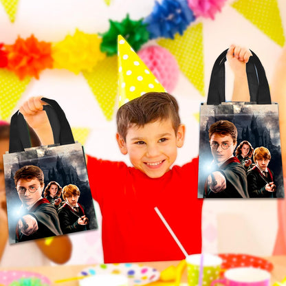 Harry Potter Party Favor Bags Set – 24 Pack 8" Hogwarts Goodie Bags for Kids Bulk Reusable Mini Totes | Harry Potter Birthday Party Supplies