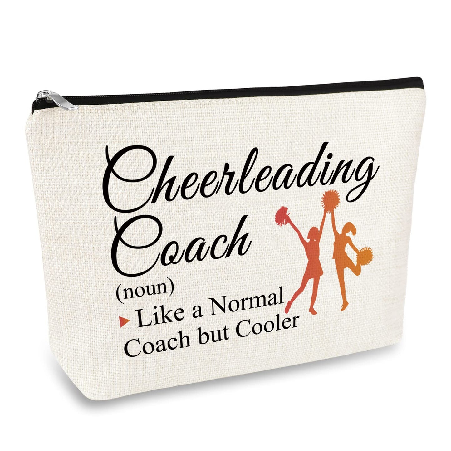Cheerleading Cheer Coach Gift Makeup Bag for Women Cheer Mom Appreciation Gift Cheerleader Mother's Day Birthday Present for Cheerleader Cheerleading Mother Cowoorker Cosmetic Bag Travel Zipper Pouch
