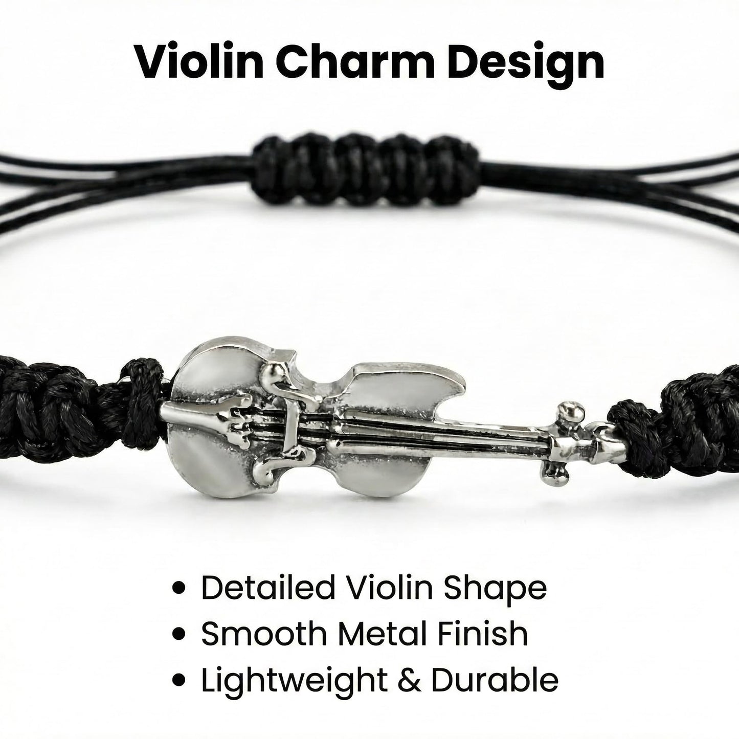 Black Violin Charm Bracelet,Music Jewelry,Violin Accessories,Music Charm Bracelets for Teen Women,Violin Gifts,Country Woman Gifts