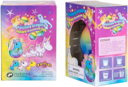 YMCtoy - Surprise Growing Hatching Unicorn Rainbow Eggs, Set of 2