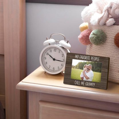 Grampy 4x6 Picture Frame, Grampy Gifts, Grandpa Photo Frame, Grandkids Photo Frame, Gifts for Grampy from Grandkids, My Favorite People Call Me Grampy Picture Photo Frame for Desk Decor