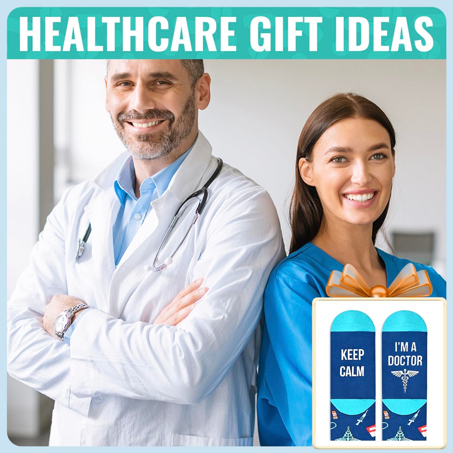 HAPPYPOP Doctors Gifts for Men Women - EMT Gifts Paramedic Gift Doctors Day EMS Week Socks