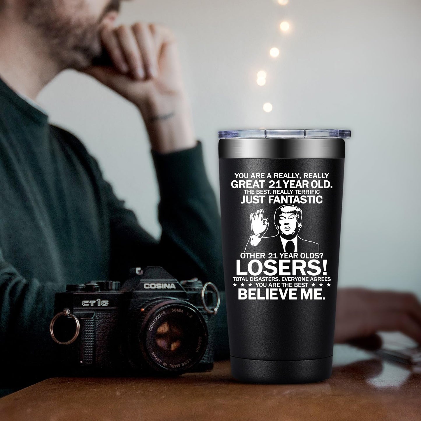 21st Birthday Gifts for Him - 21st Birthday Gift Ideas - Great 21 Year Old - 21 Birthdays Decorations for Him, Men, Son - 2005 20oz Tumbler