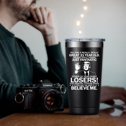 21st Birthday Gifts for Him - 21st Birthday Gift Ideas - Great 21 Year Old - 21 Birthdays Decorations for Him, Men, Son - 2005 20oz Tumbler