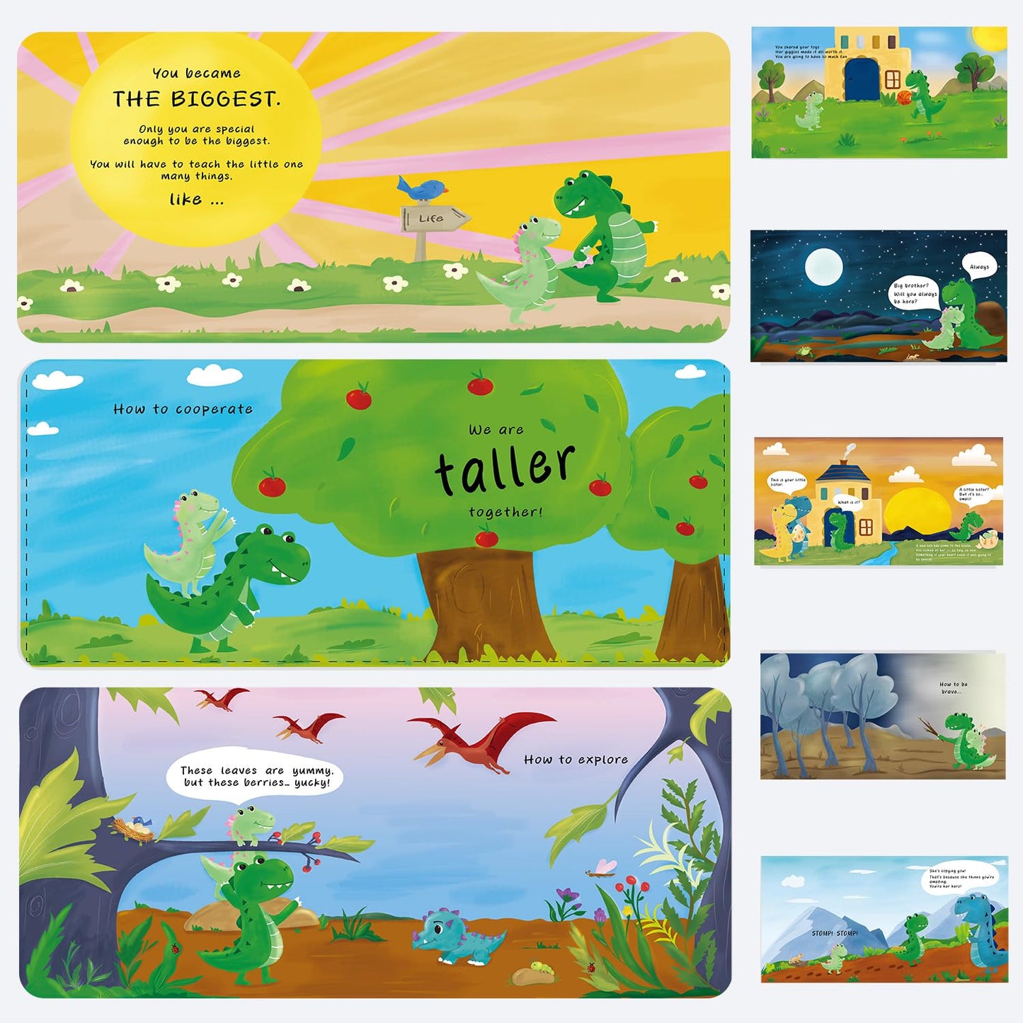 Big Brother Gift for Boy for Older Siblings of New Baby Includes Plush Dinosaur with Storybook, Ideal Birthday & Special Occasion Gift for Boys (Big Brother/Little Sister)
