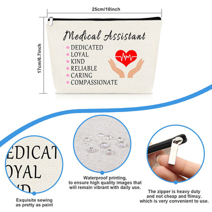 Medical Assistant Thank You Gift Makeup Bag MA Gift for Nurse Doctor Medical Assistant Graduation Gift Cosmetic Bag Pouch Nurse Appreciation Gift Birthday Nurses Day Thanksgiving Christmas Gifts